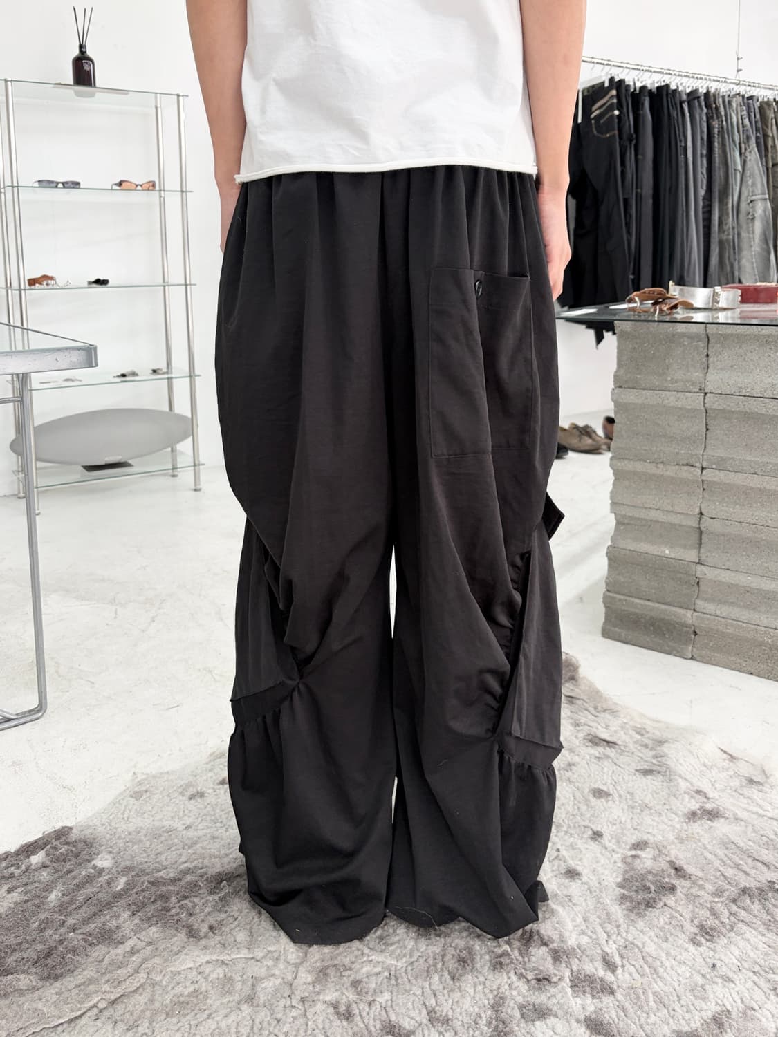 노아이디 드레이프 와이드 카고 팬츠 상품이미지2