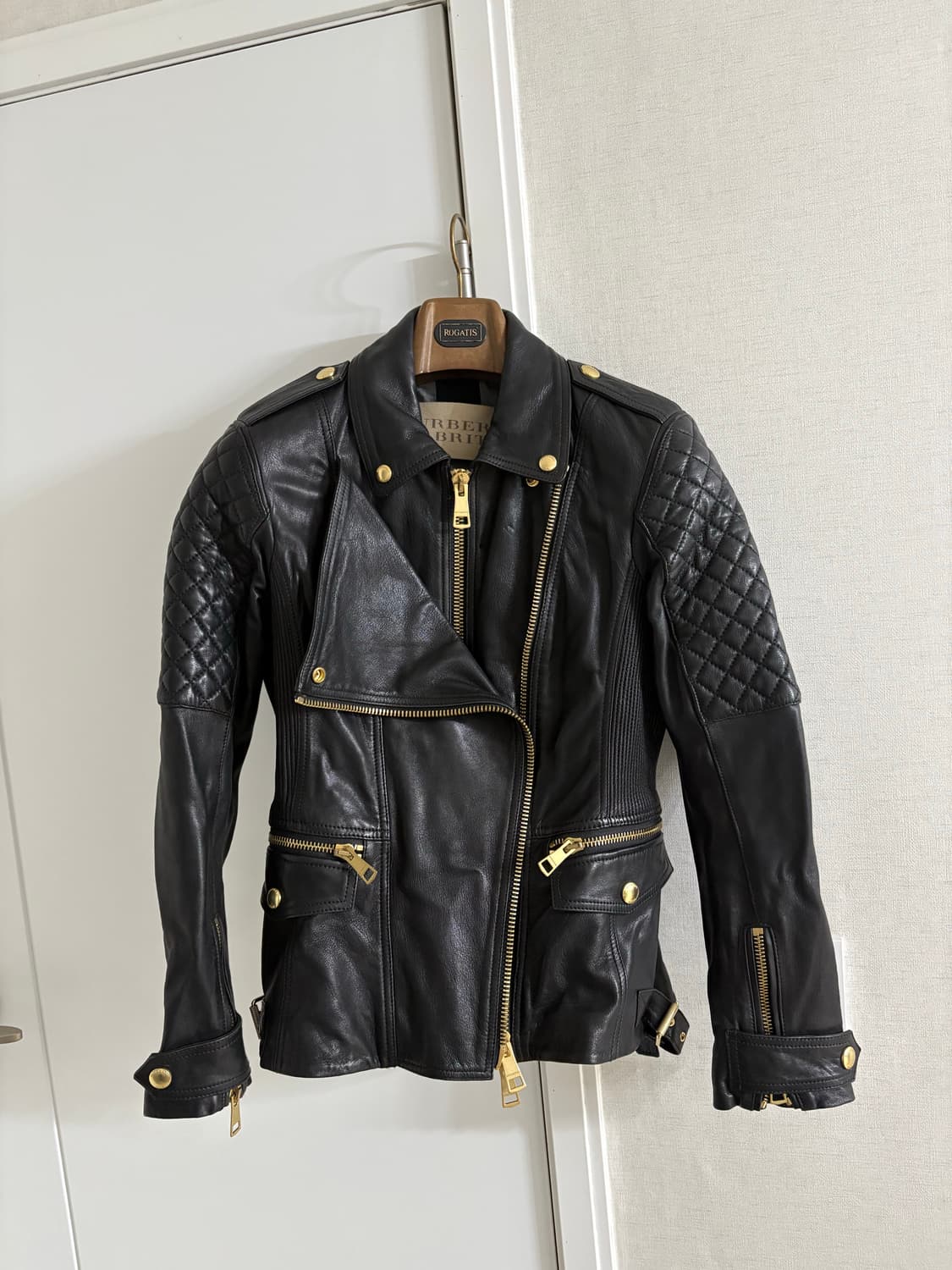 버버리 여성 가죽 라이더 자켓 상품이미지2