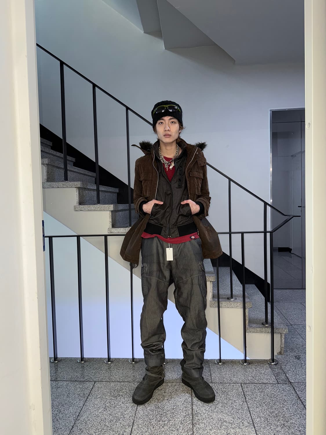 stripe cargo work pants 상품이미지2