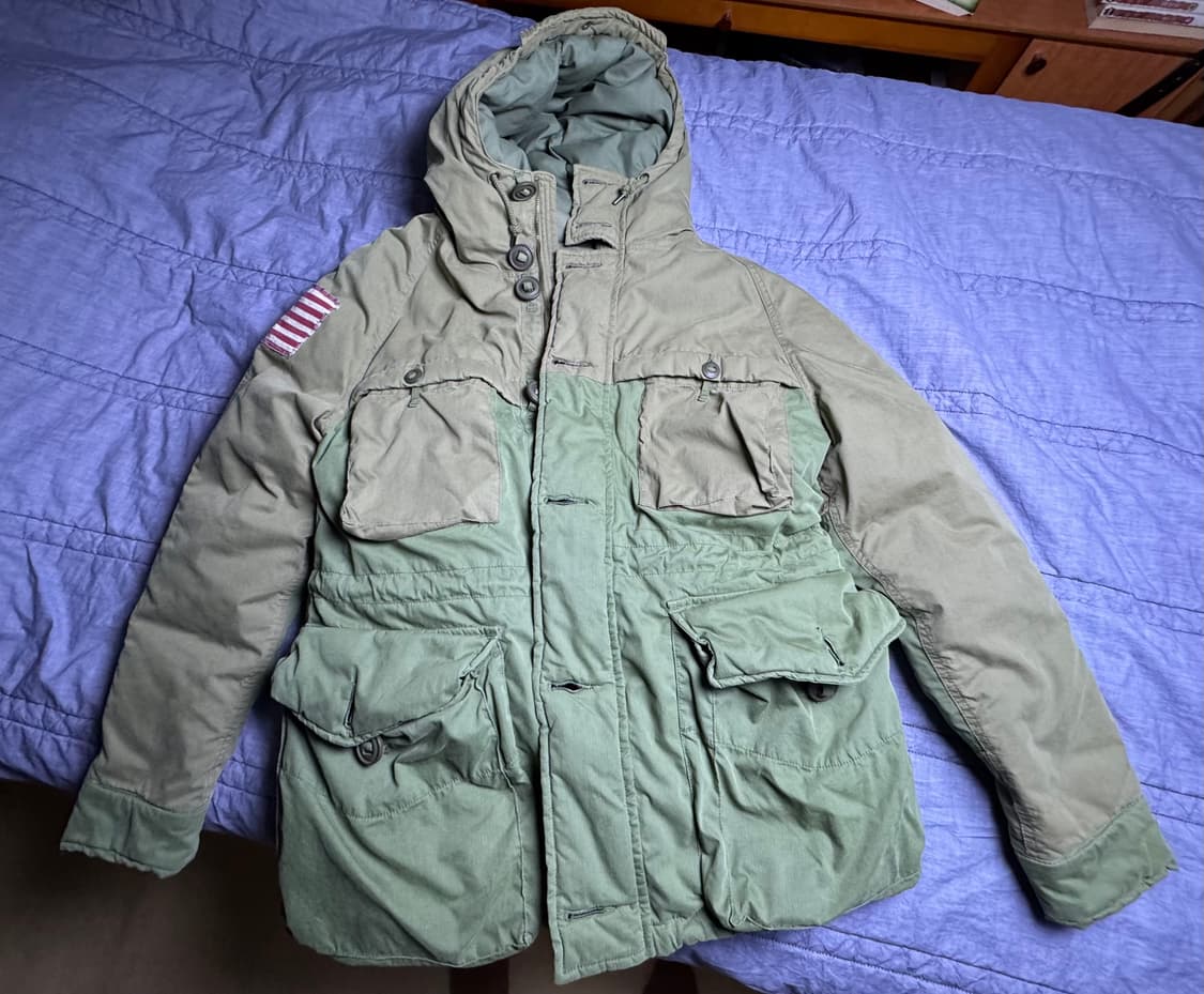 폴로 밀리터리 성조기 다운패딩 상품이미지1