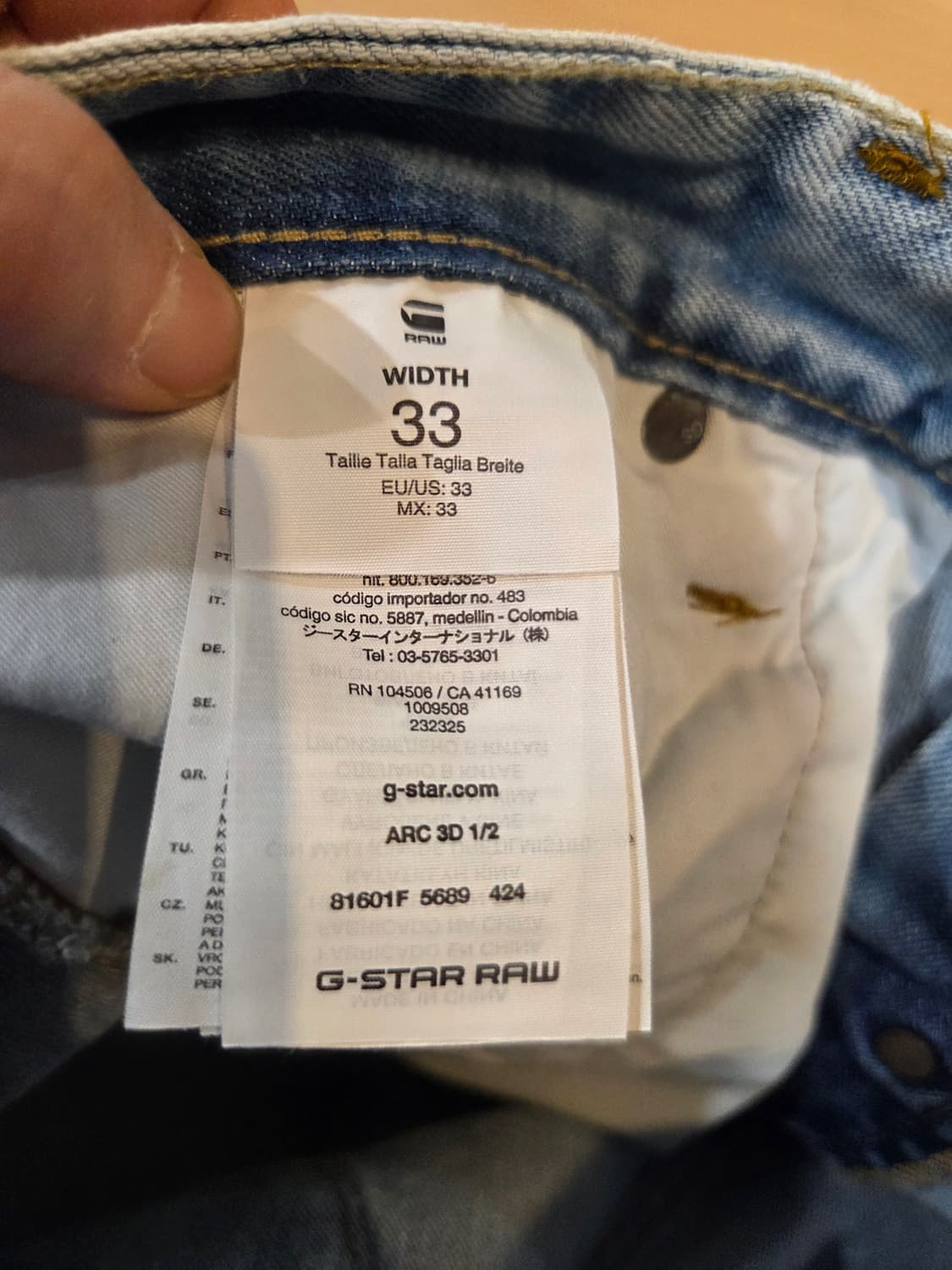 G-STAR 라이트 데님 5부 반바지(W33)디피용 상품이미지7