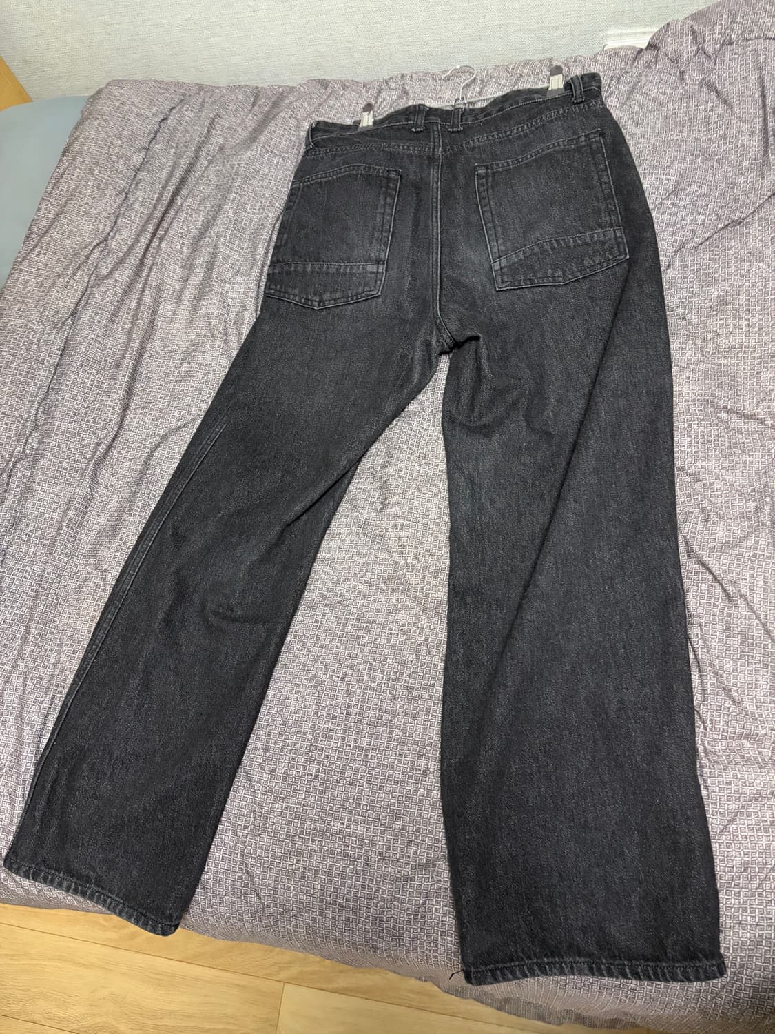 러프사이드 드레이프 데님팬츠 1사이즈 블랙 상품이미지2