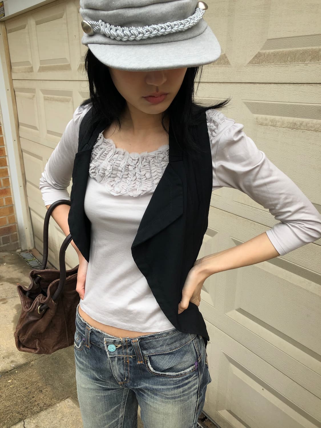 drape sleeveless vest 상품이미지7