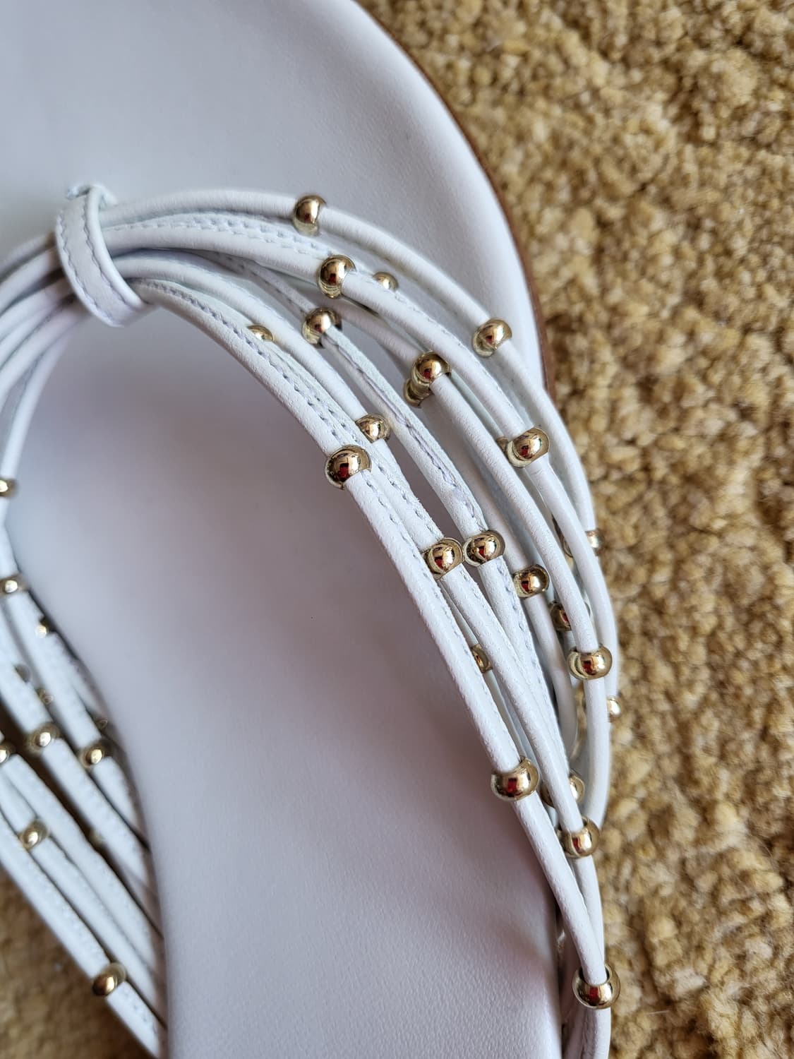 Gianvito Rossi 화이트 플랫 샌들 38 상품이미지2