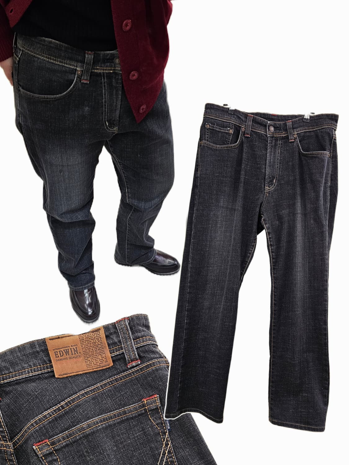 Edwin 스티치 블랙진 상품이미지1