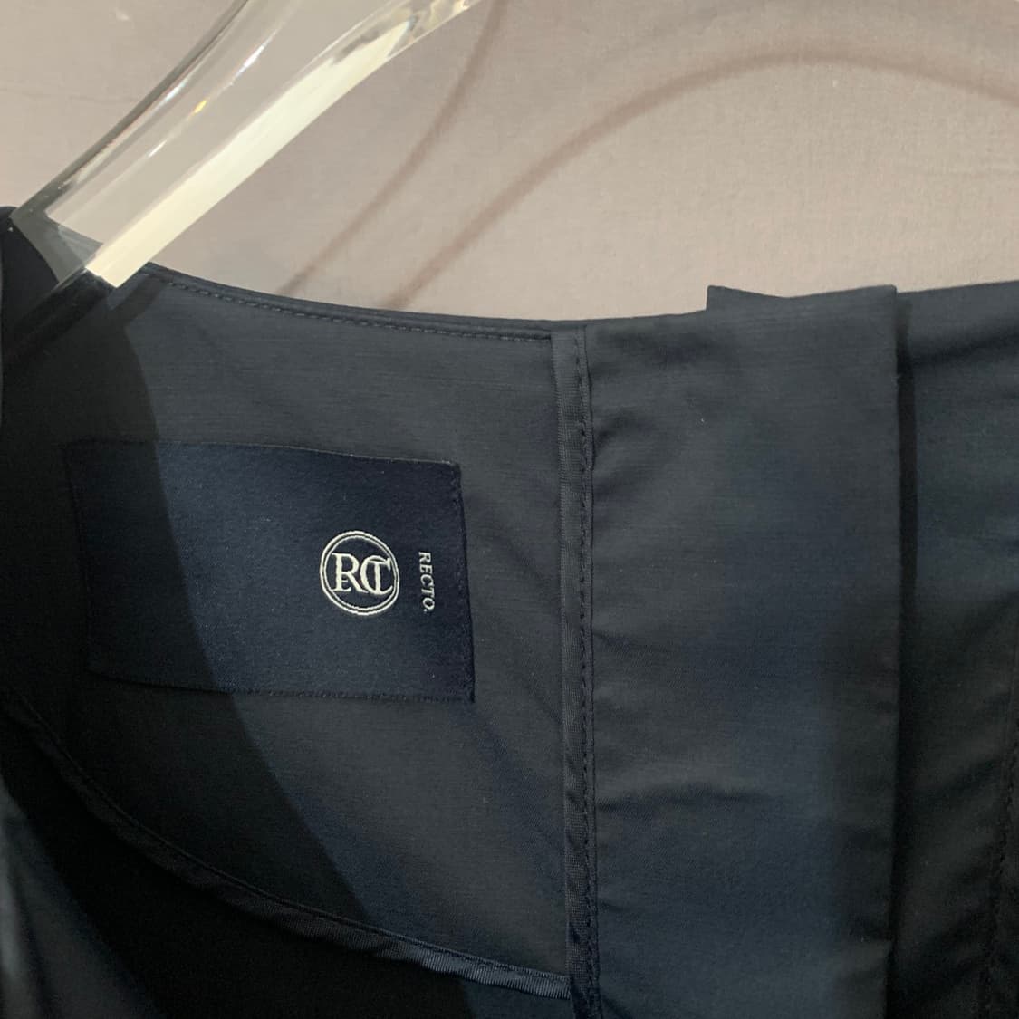 RECTO 렉토 컬러블럭 커브드 반팔 스판 원피스 상품이미지6