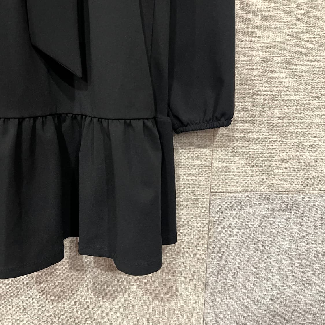 ZARA 자라 보타이 러플 미니 원피스 S 블랙 상품이미지4