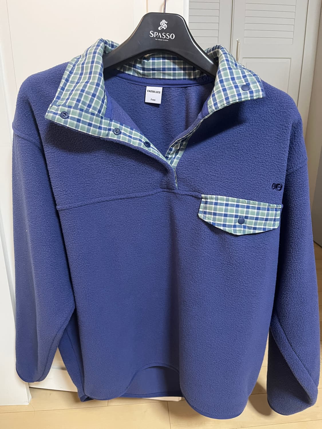 엔조블루스 플리스 아노락 블루 상품이미지3