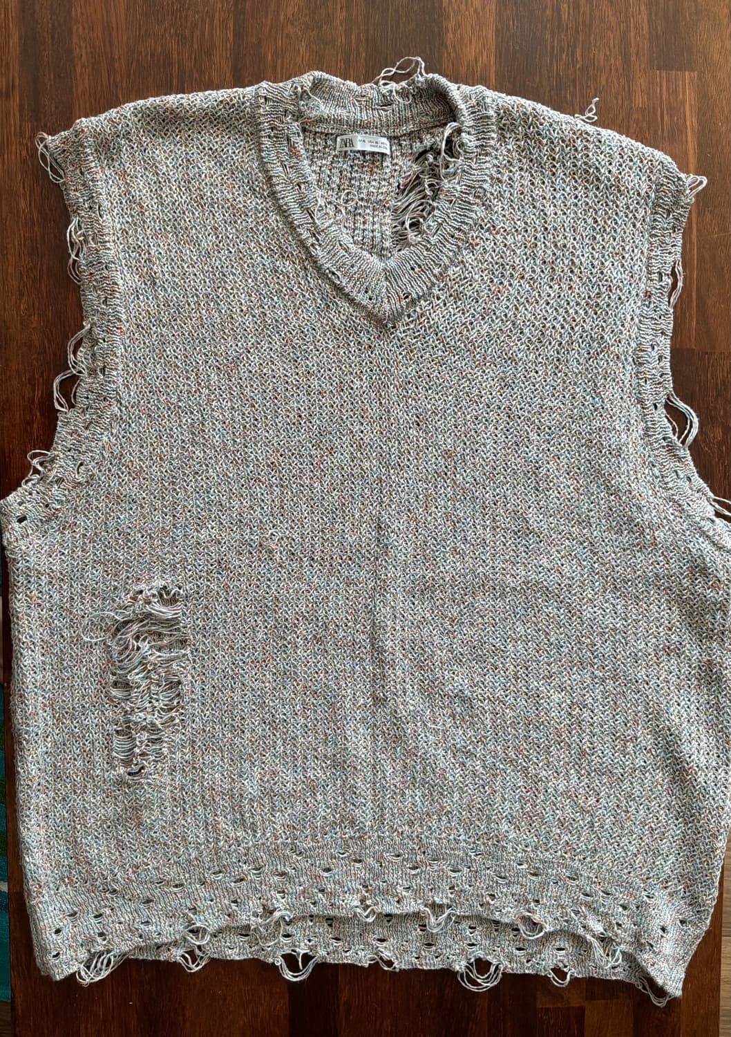 데미지 니트 조끼 상품이미지1