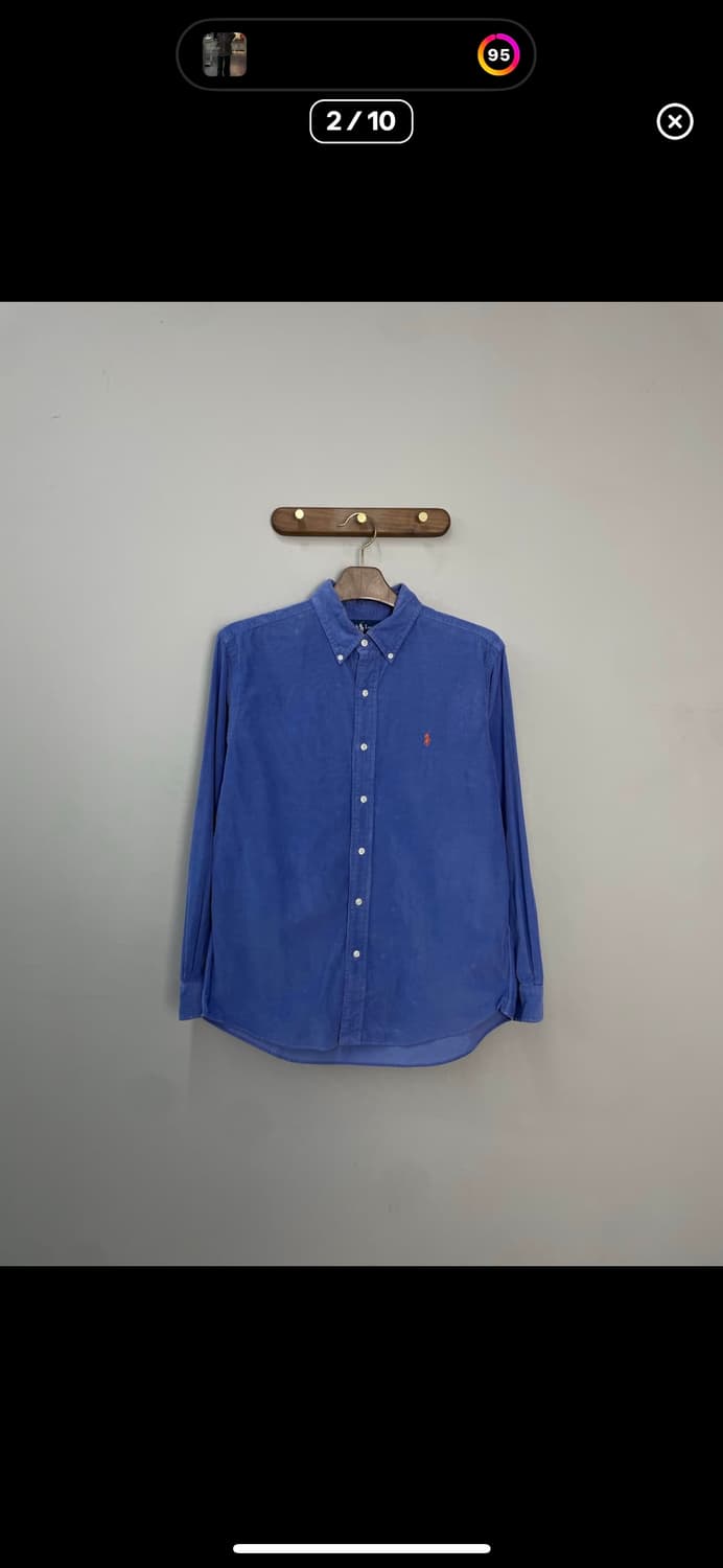 폴로랄프로렌 코듀로이 블루 셔츠  A3581 상품이미지2