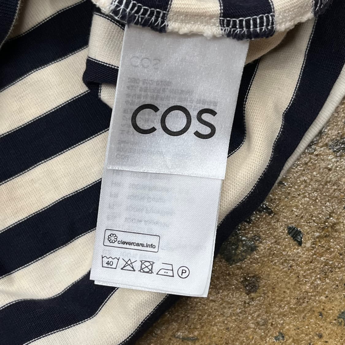 [ 정품/S ] COS 코스 스트라이프 반팔티 b16 상품이미지5