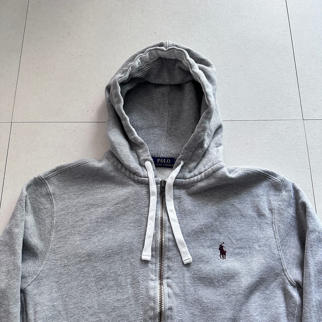 폴로 랄프로렌 기모 써멀 후드 집업 그레이 L 상품이미지2