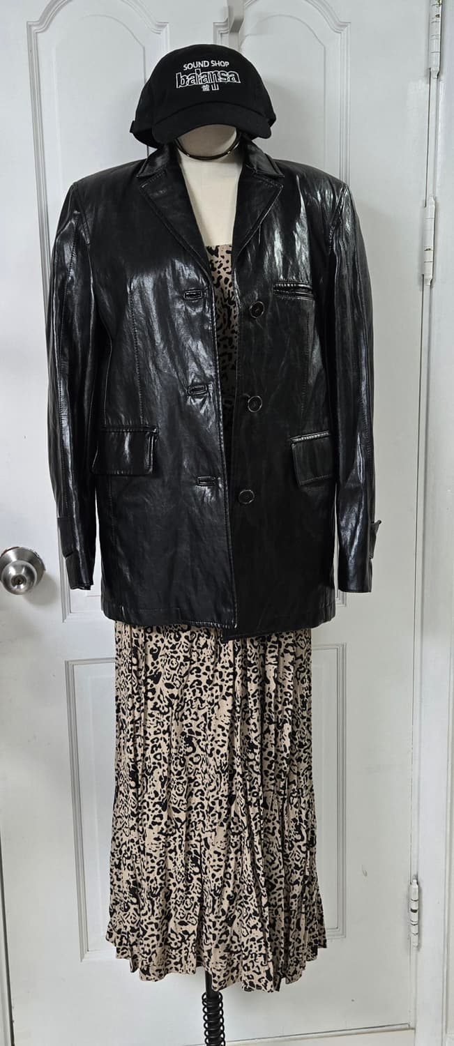 소치이 비건레더자켓과 자라 레오파드 원피스 상품이미지2