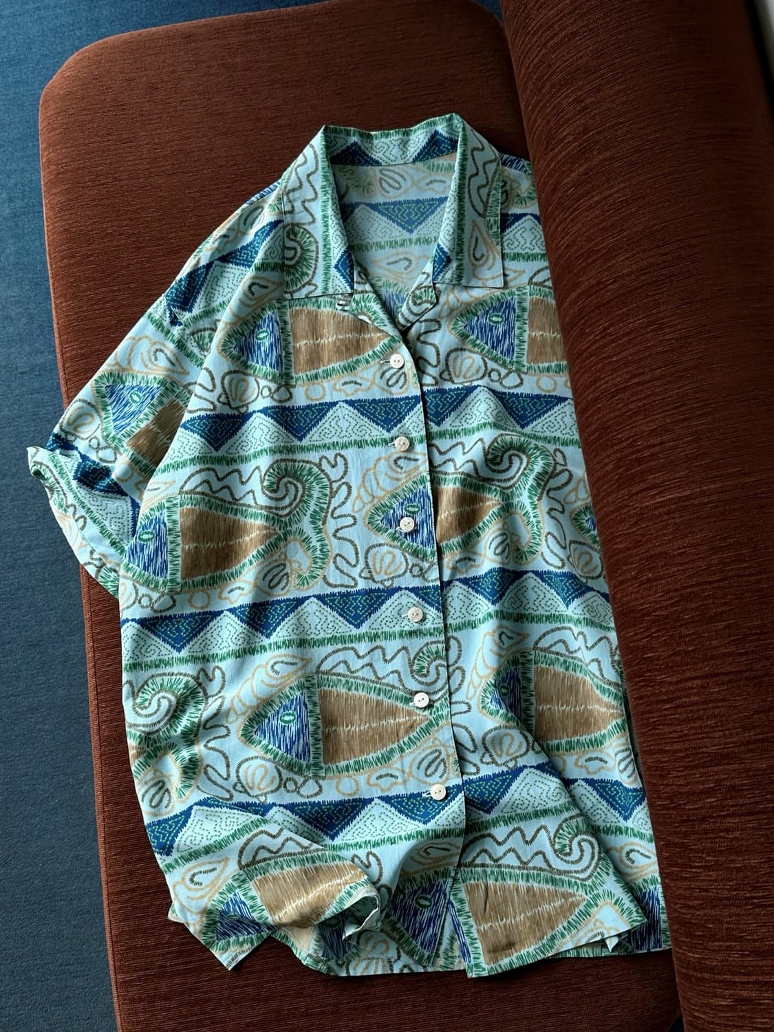 Tencel blend design patterned BIG H/S sh 상품이미지1
