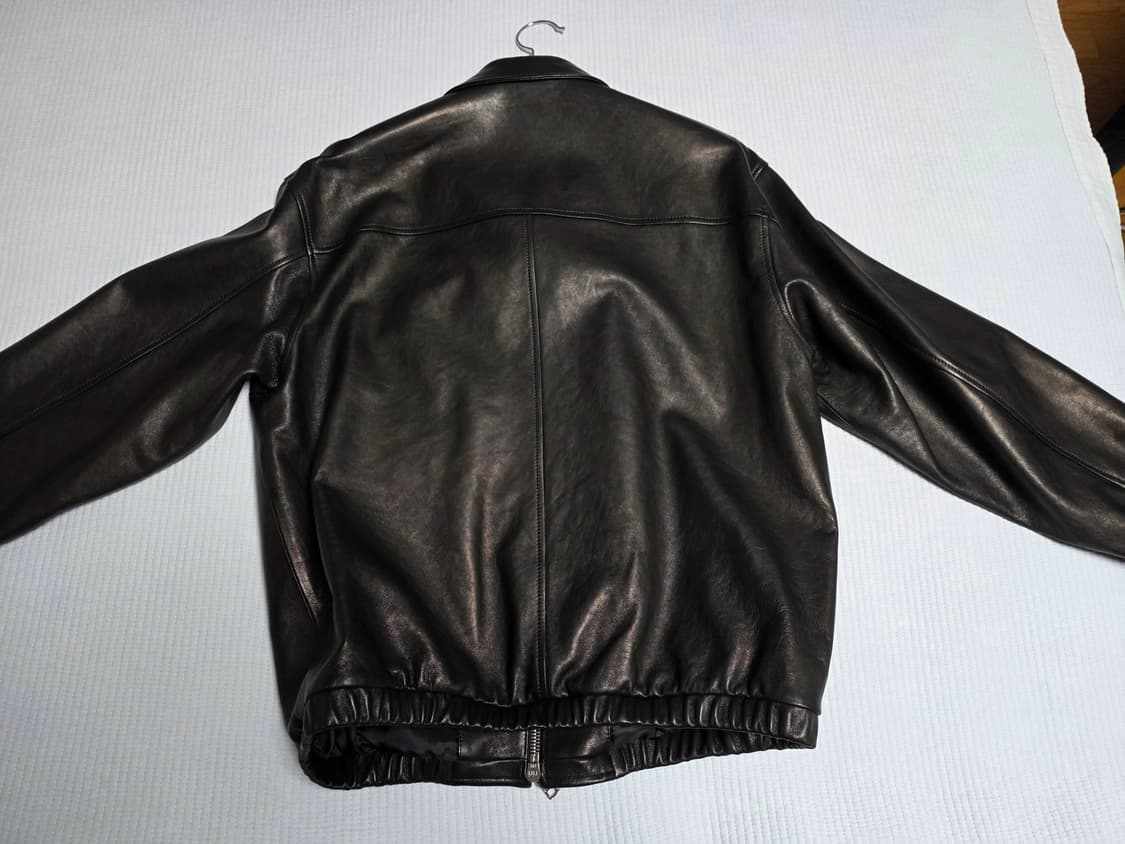 [2] 스테디에브리웨어 레더 블루종 자켓(블랙) 상품이미지8