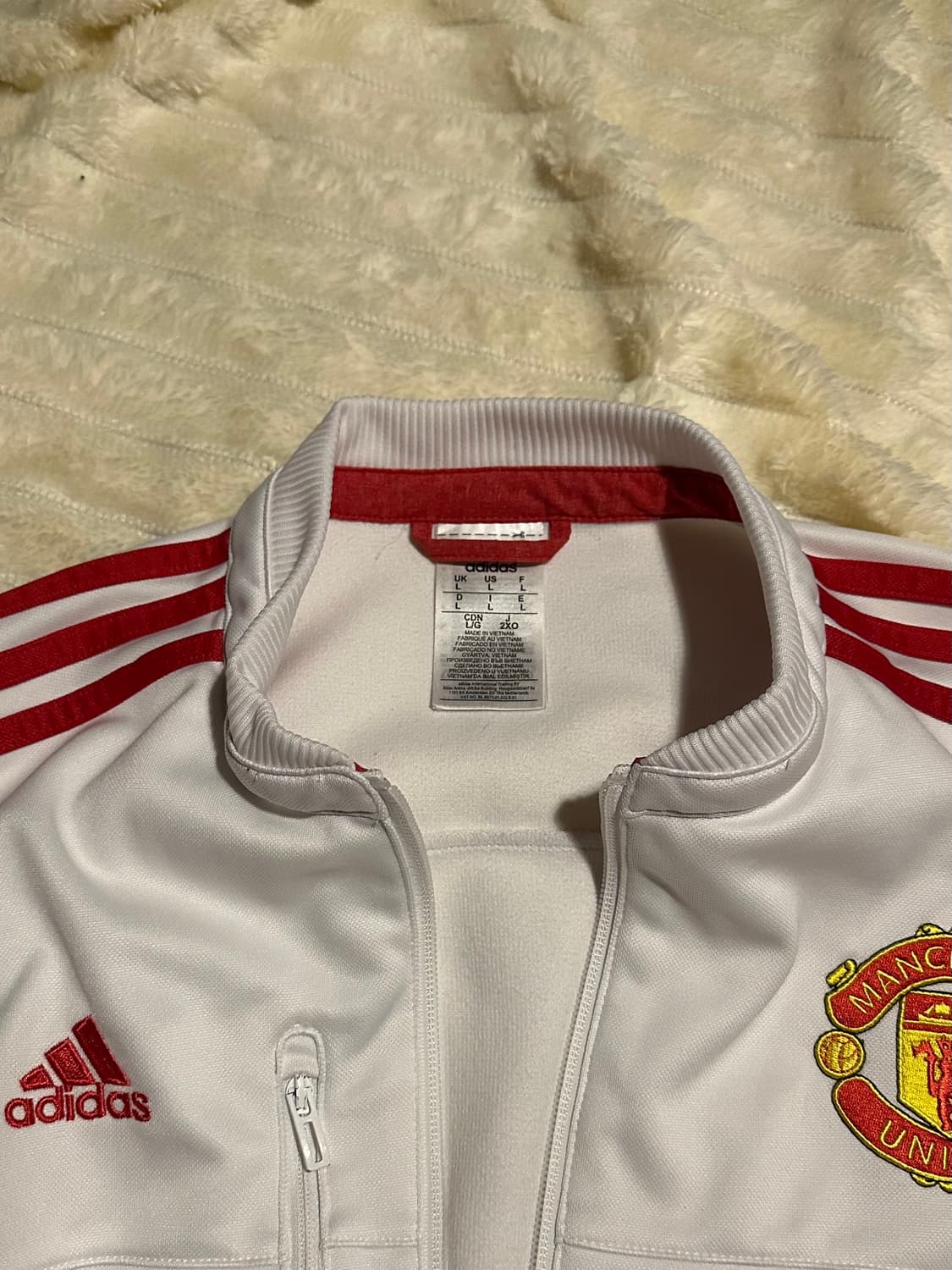 아디다스 맨유 져지 흰빨 L 상품이미지3