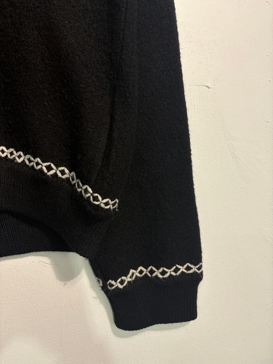 울 100% 눈송이 니트집업 wool 100% 상품이미지10