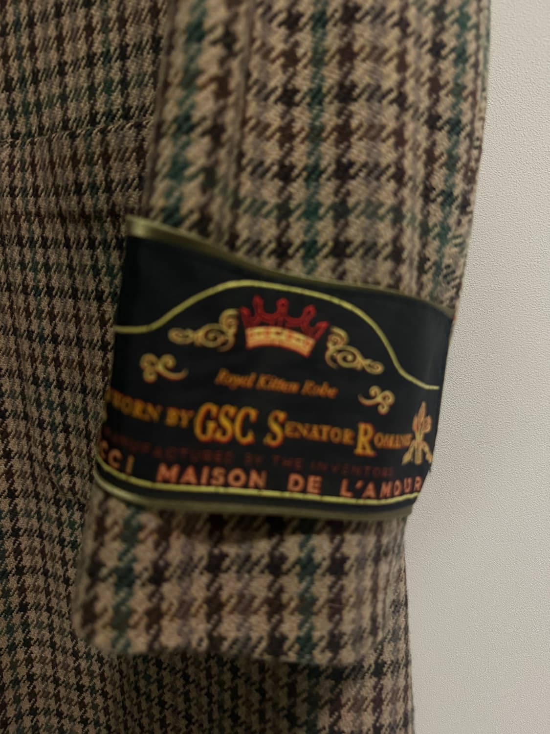 구찌(Gucci) 브라운 체크 남성 울 코트 상품이미지3