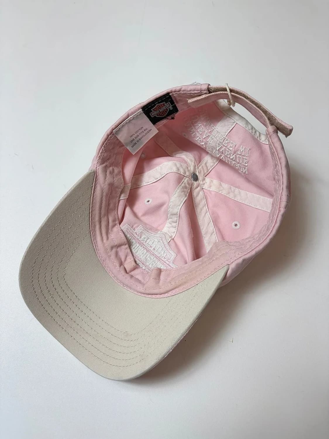 할리데이비슨 00's 자수 로고 핑크 볼 캡 Q1525 상품이미지4