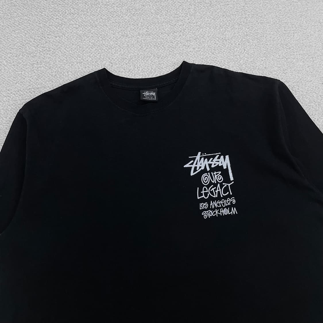 스투시 Stussy 머쉬룸 필 더 에너지 반팔 티셔츠 블랙 상품이미지4