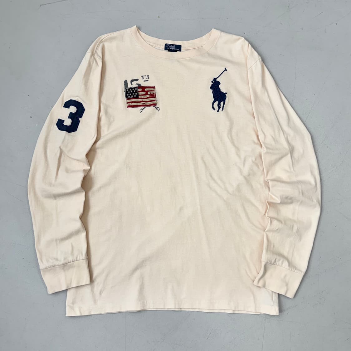 폴로 빅포니 USA 성조기 치프키프 아이보리 롱슬리브 상품이미지2
