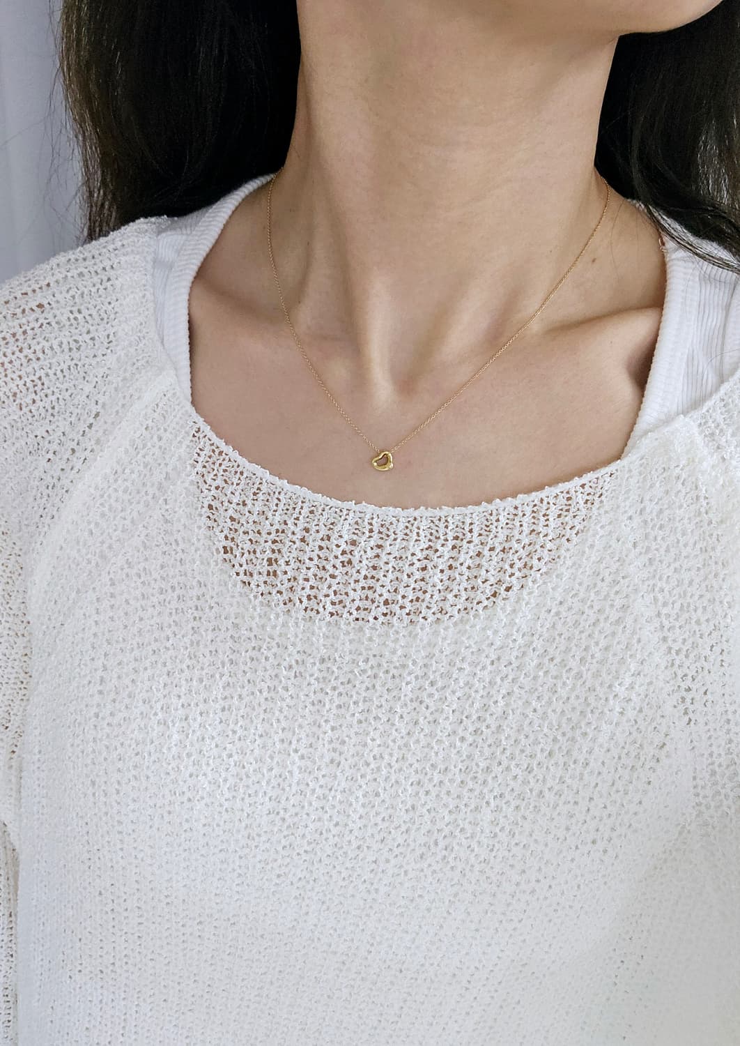 티파니앤코 오픈하트 목걸이 18k 로즈골드 7mm [정품/풀구성] 상품이미지6