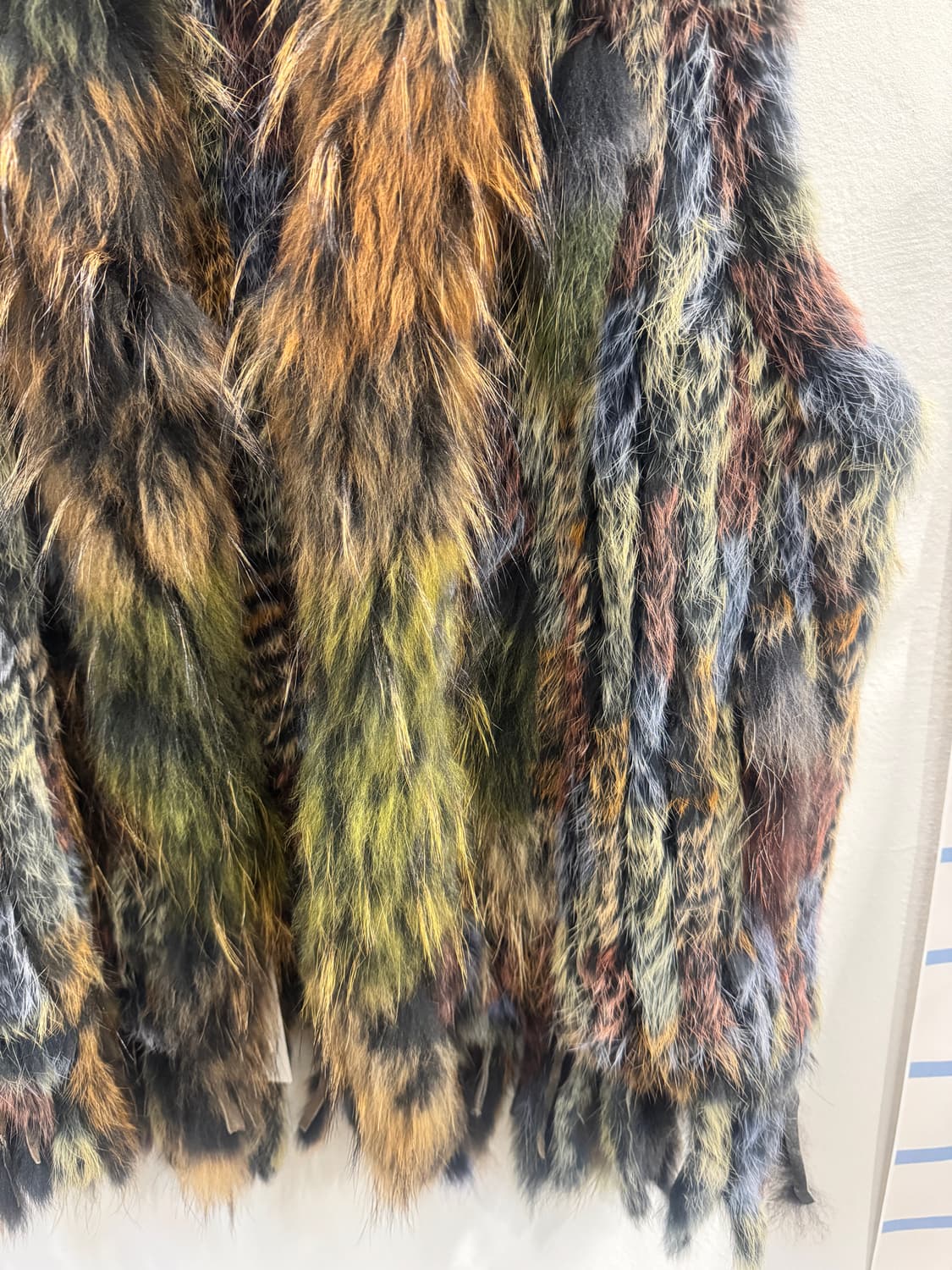 vintage 믹스컬러 리얼퍼 베스트 상품이미지3