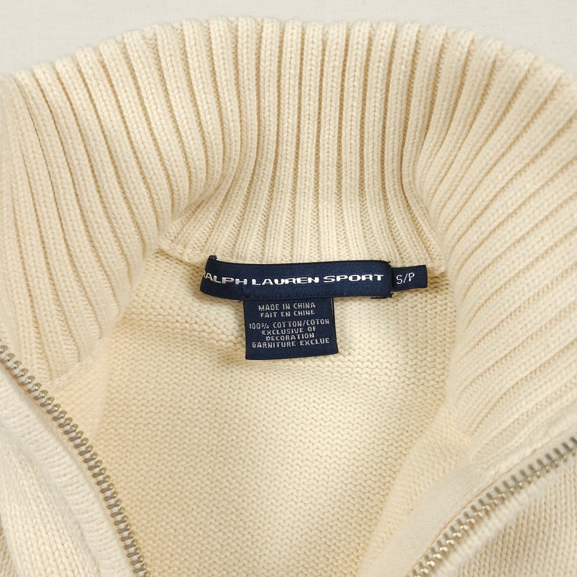 (여성XS)폴로 랄프로렌 포인트 케이블 니트 아이보리 상품이미지5