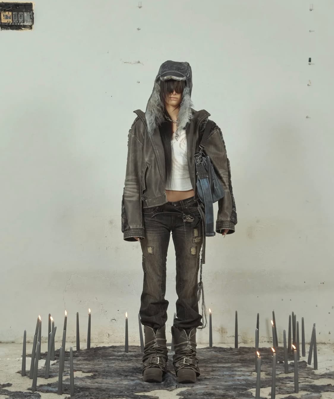 에이시넥틱스 스웜프 퍼 레더 자켓 상품이미지3