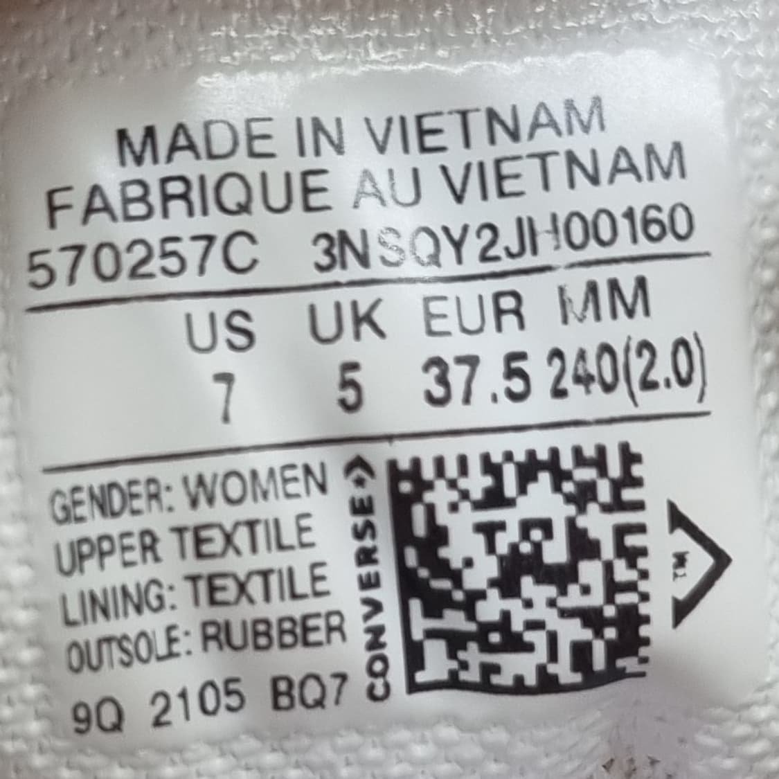 컨버스 올스타 무브 화이트 스니커즈 240 상품이미지6