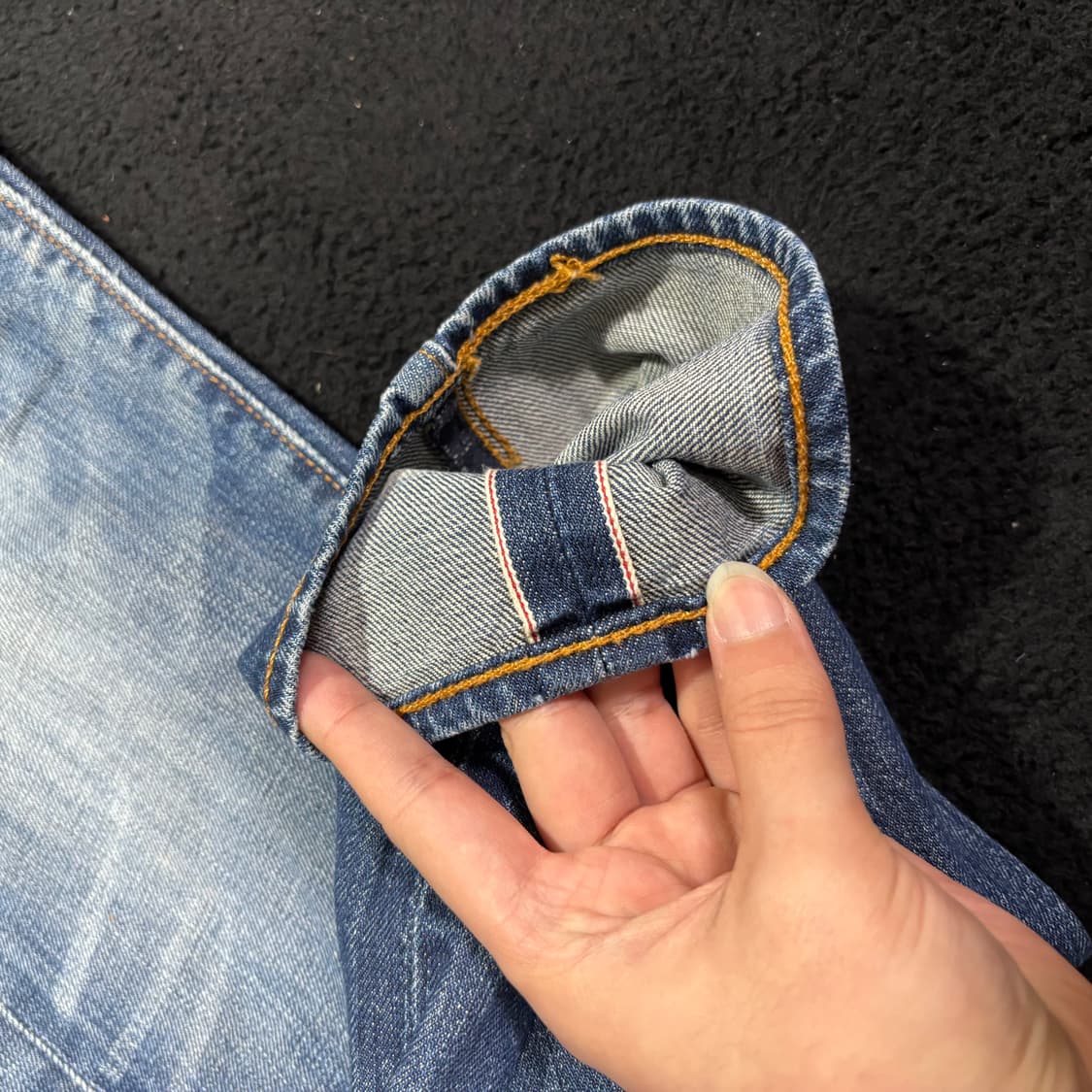 30 리바이스511 슬림스트레이트 워싱 셀비지 데님팬츠 상품이미지4