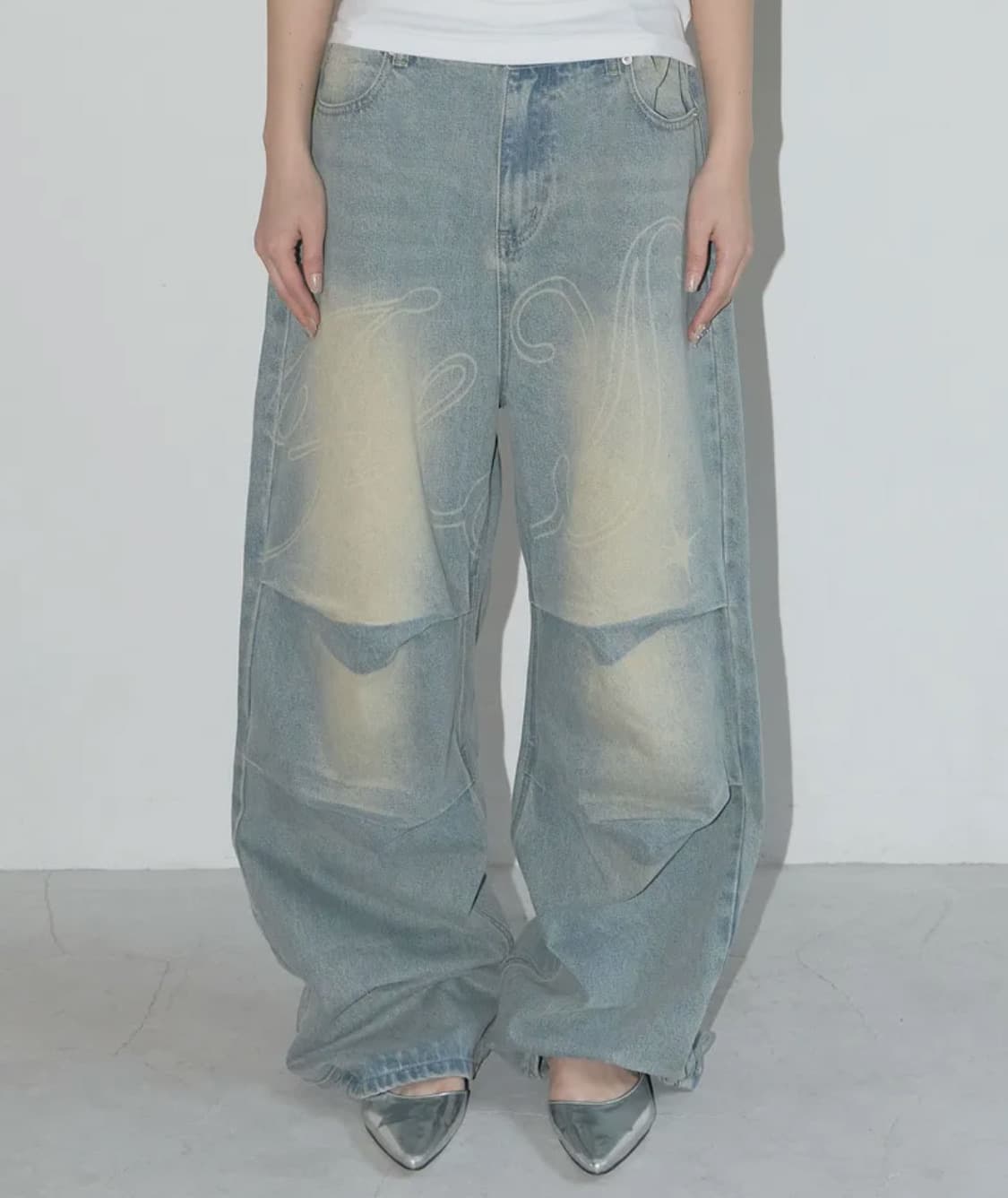 팬시클럽 엔젤 빈티지 워싱 핀턱팬츠 상품이미지1