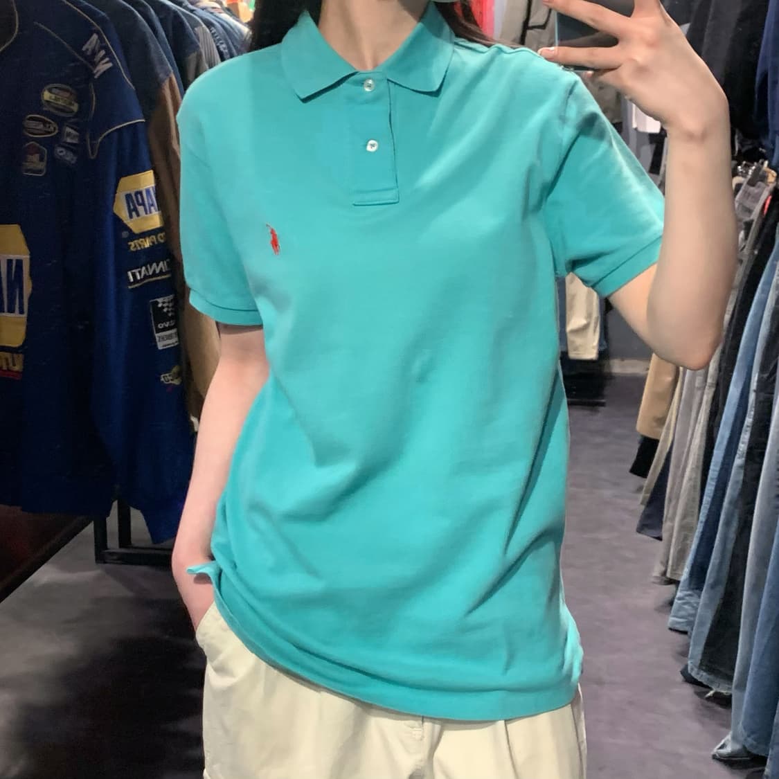 [IM] 폴로 랄프로렌 반팔 피케 셔츠 민트 상품이미지4