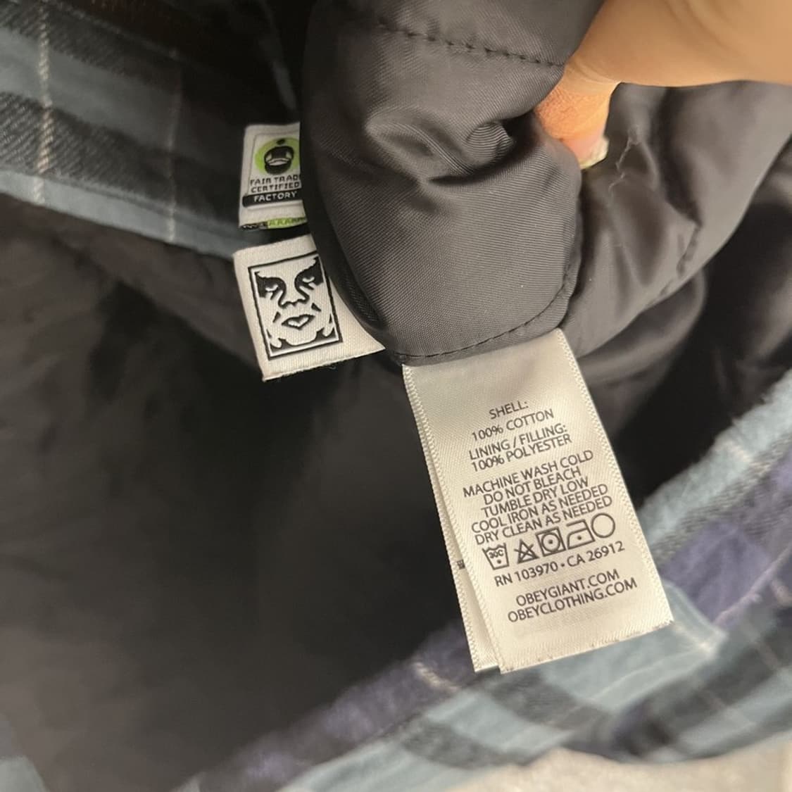 오베이 올드스쿨 캐주얼 빈티지 격자 체크 자켓 M C09908 상품이미지6