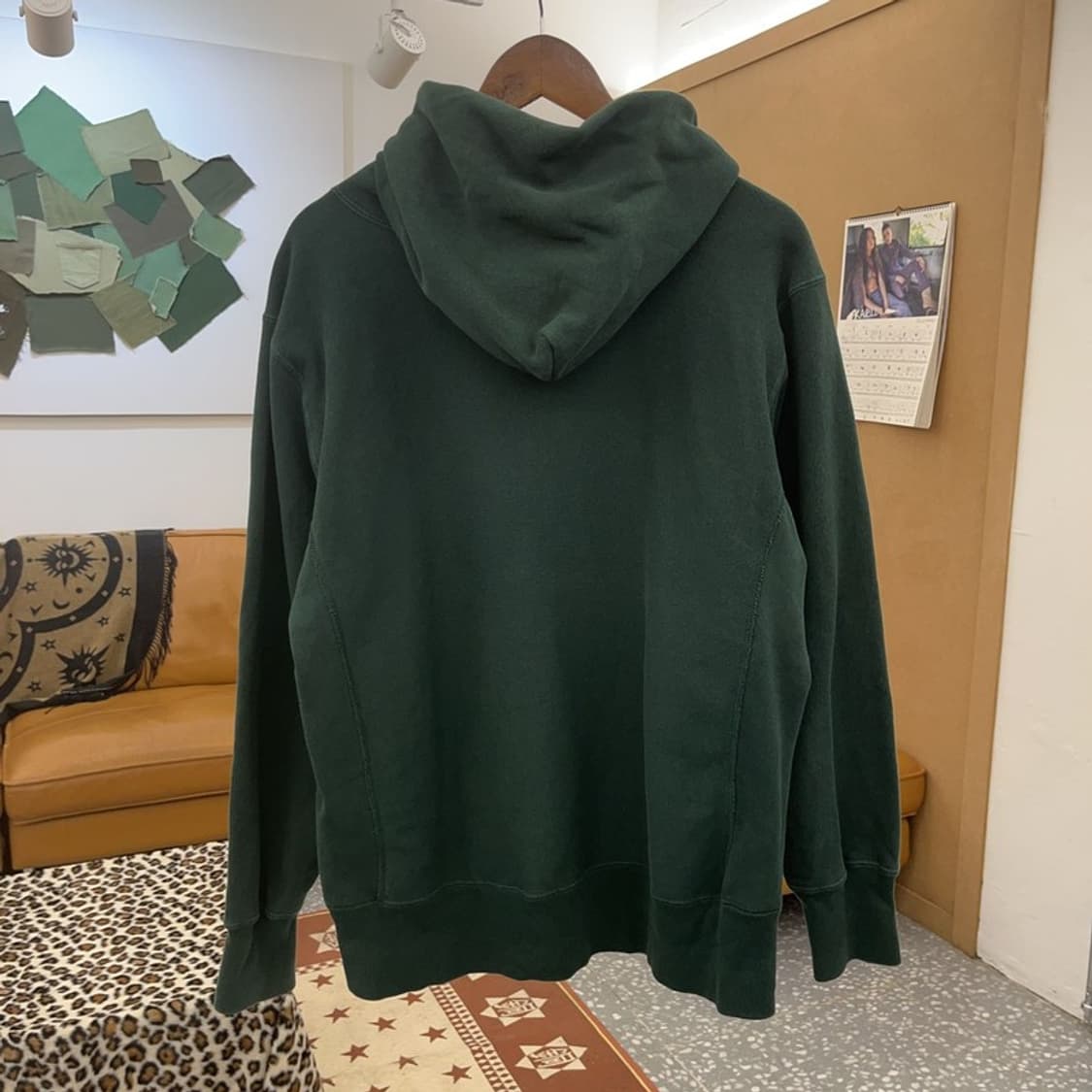 챔피온 리버스위브 딥그린 약기모 후드티 XL C09308 상품이미지4