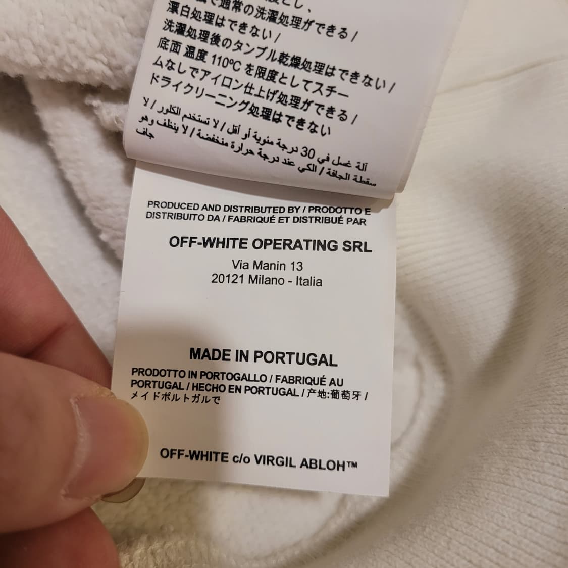 오프화이트 18FW 로고프린팅 맨투맨 XS 상품이미지9