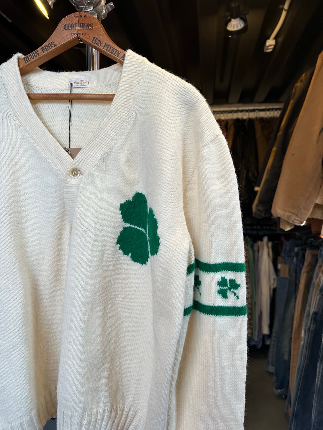 Unknown 울 네잎클로버 스웨터 가디건 상품이미지4