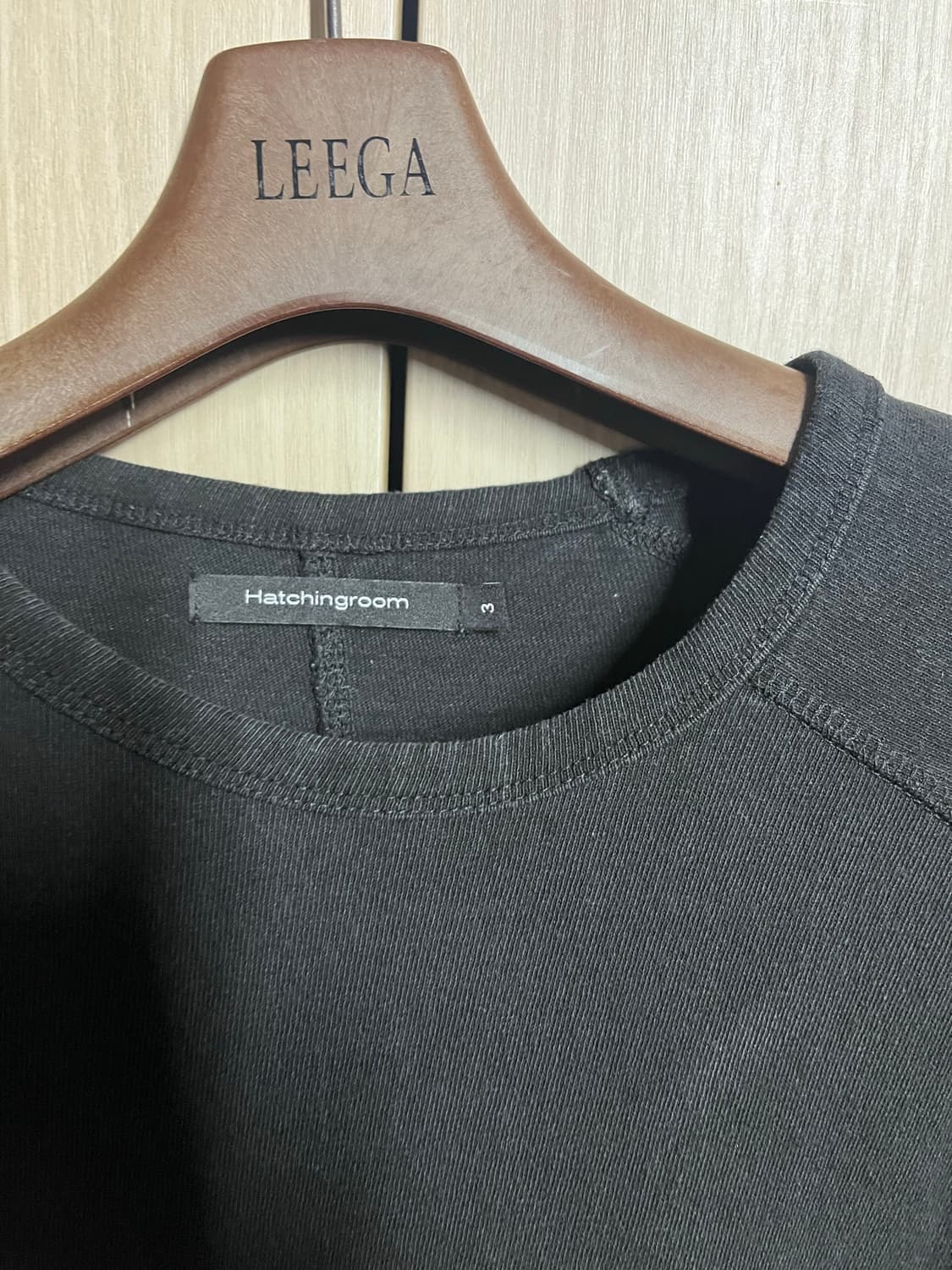 해칭룸 Double sleeve tee 블랙 3사이즈 상품이미지5