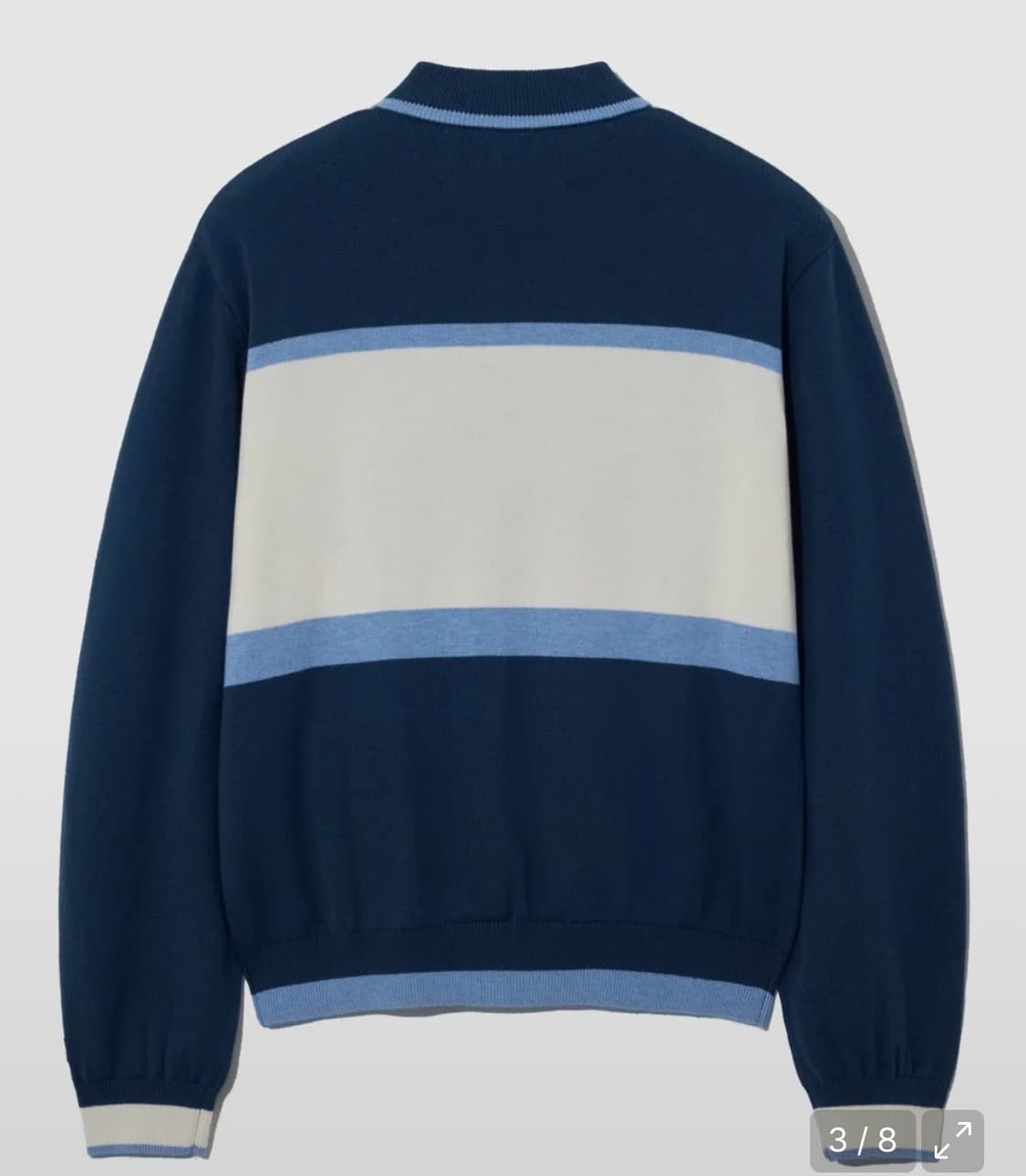 세터 레트로 사이클 니트집업 상품이미지2