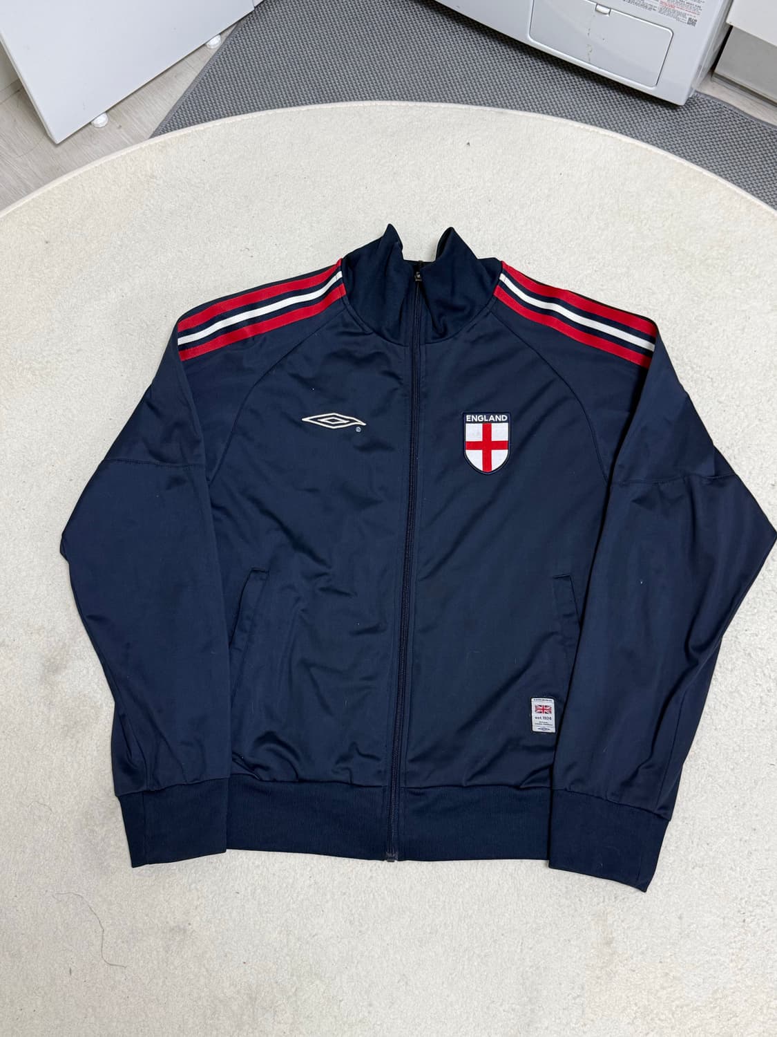 엄브로 잉글랜드 축구 트랙 자켓 네이비 110 상품이미지2