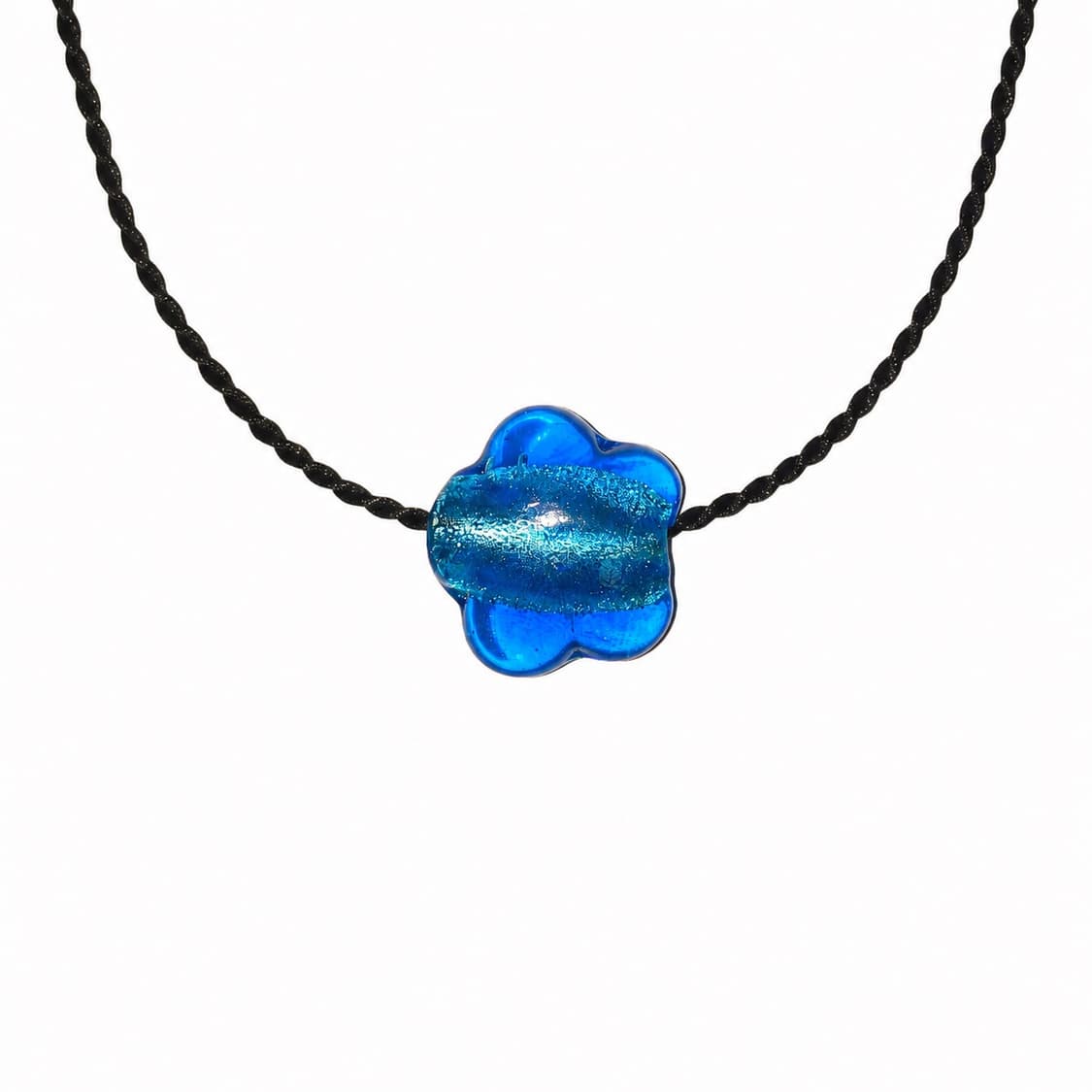 glass blue flower necklace 상품이미지3