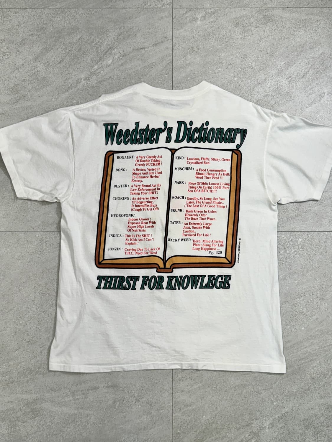 90s Weedster’s dictionary 프린팅 티셔츠(#T20) 상품이미지1