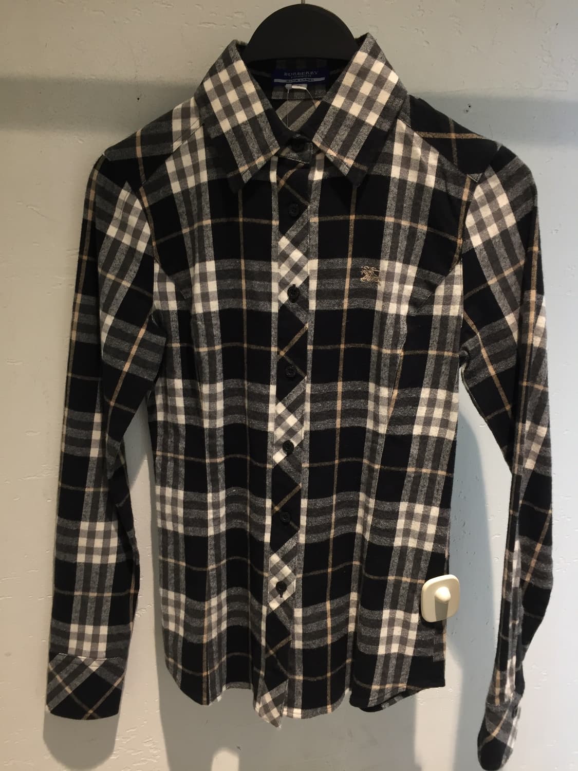버버리 빈티지 블랙 체크셔츠  상품이미지3
