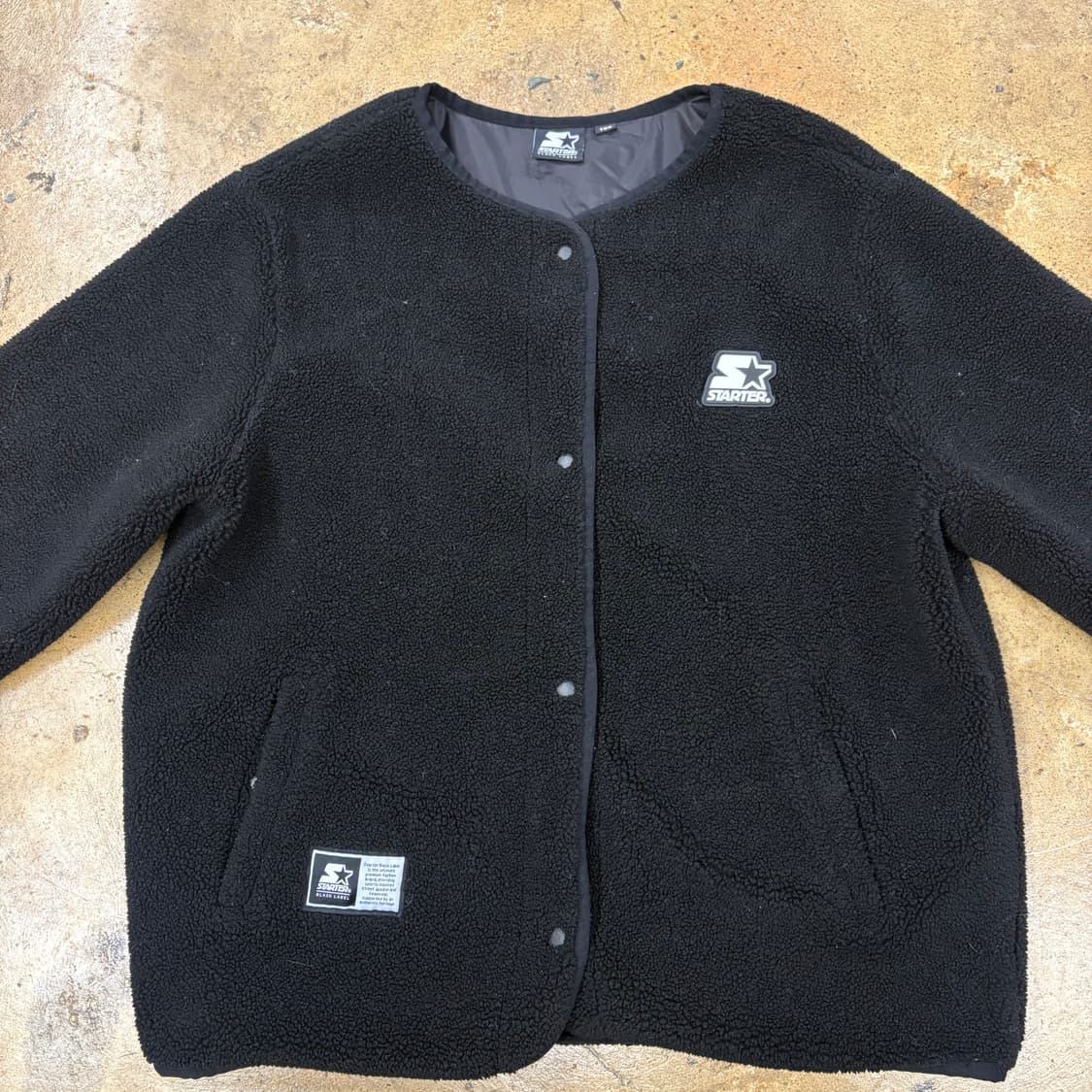 [정품/165] 스타터 블랙 뽀글이 플리스 자켓 b18 상품이미지3