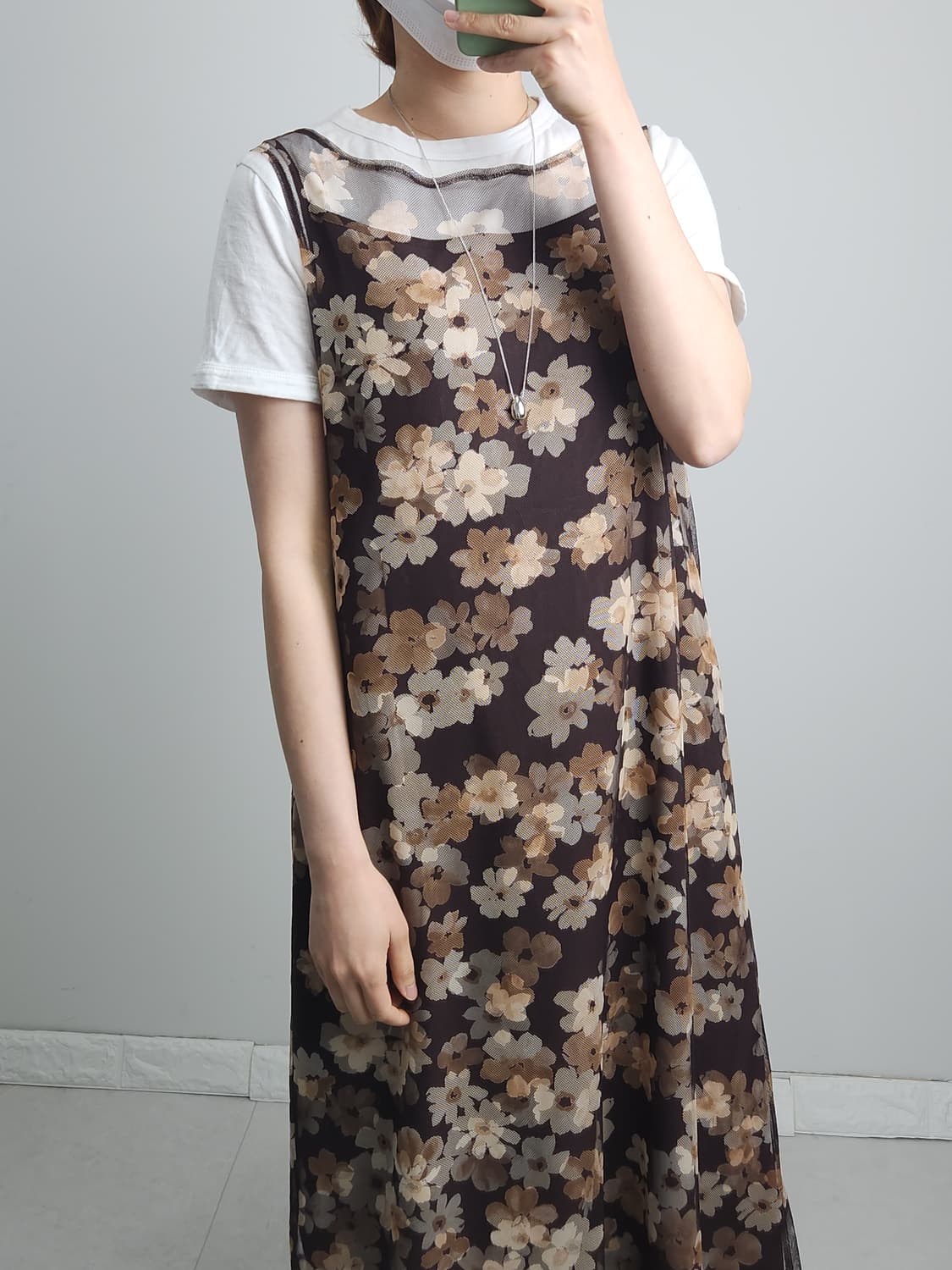 플로럴 레이어드 맥시 원피스 상품이미지5