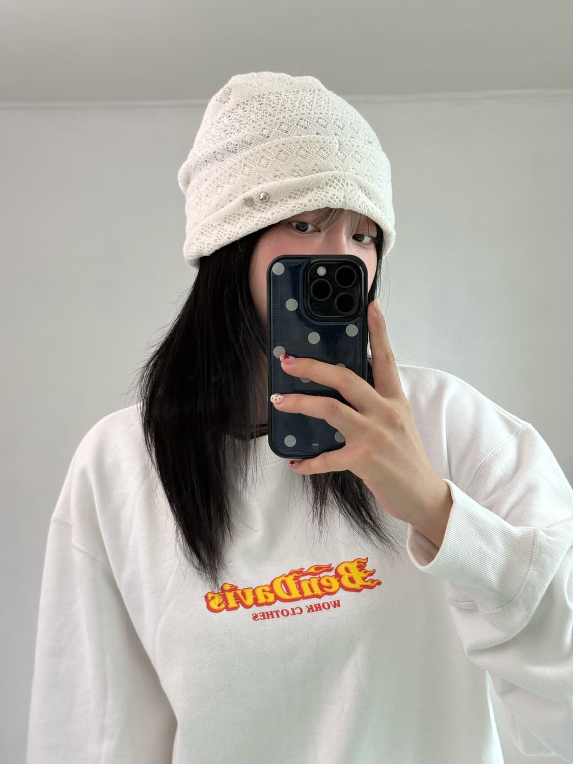 벤데이비슨 화이트 맨투맨 상품이미지3