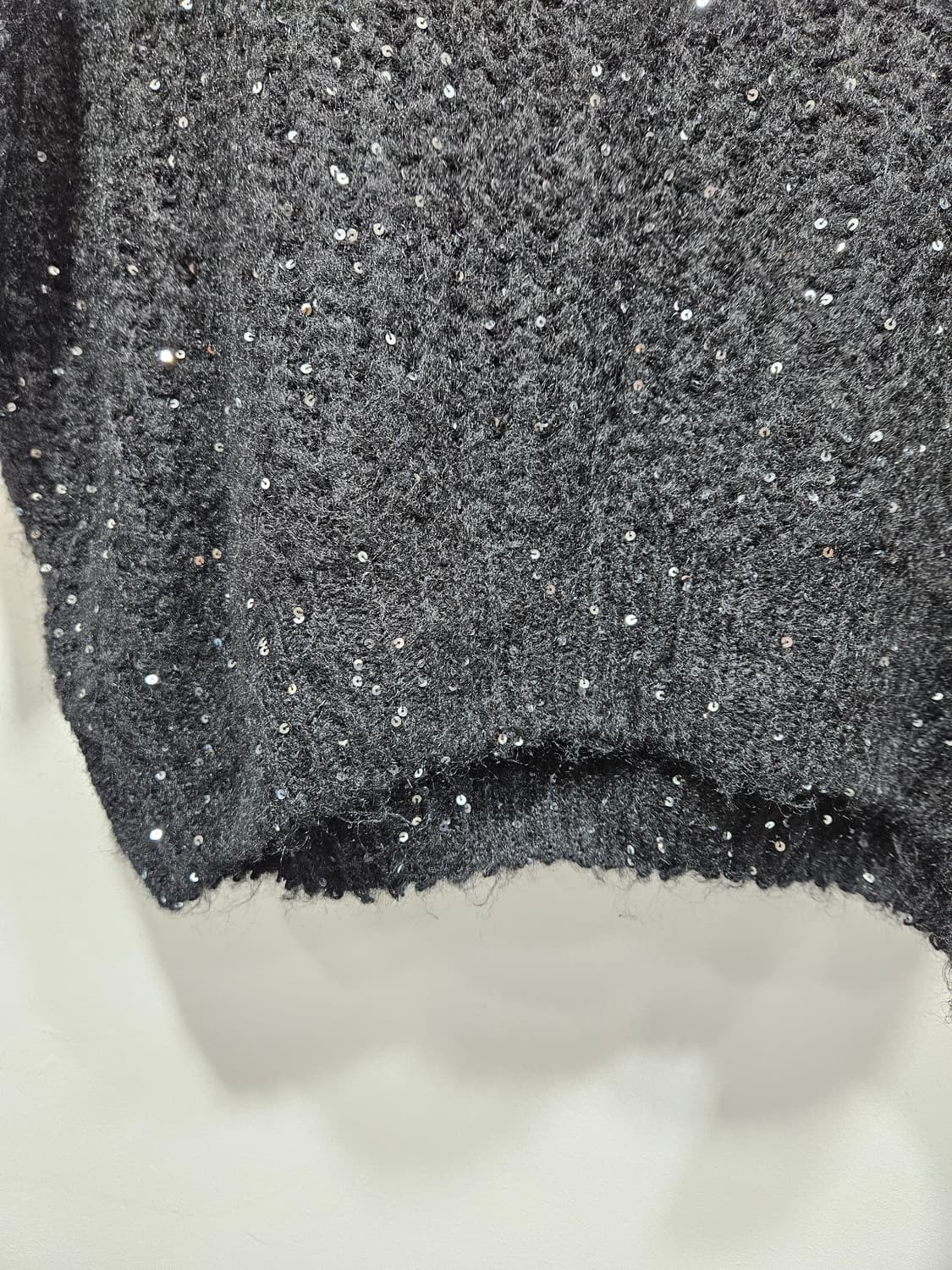 셀렉샵(Celeb shop)블랙 스팽글 반팔 니트 L 상품이미지6