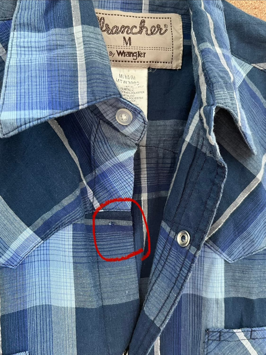 랭글러 웨스턴 체크 셔츠 상품이미지8