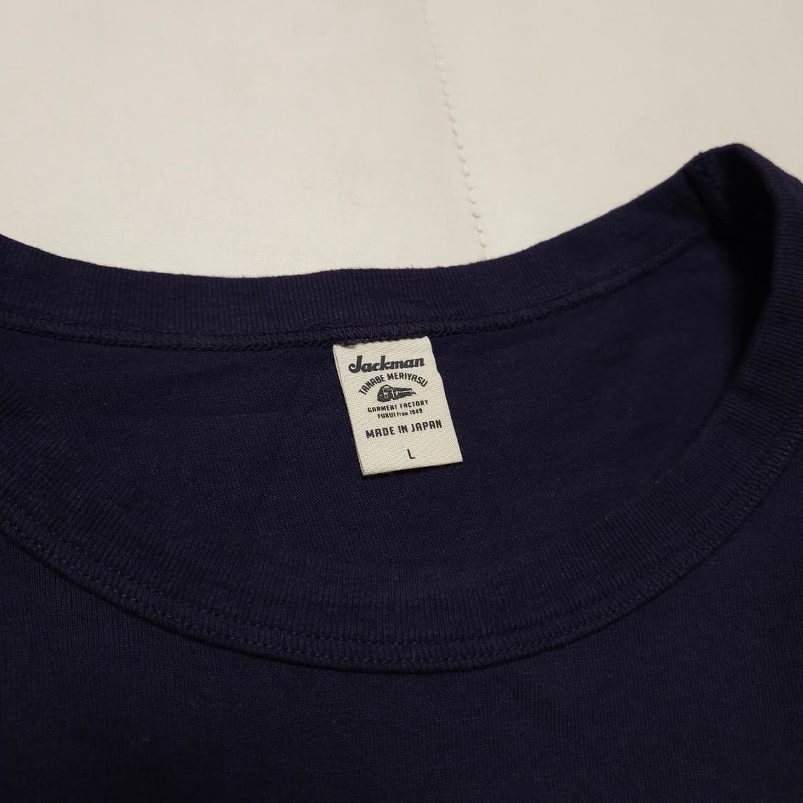 [L] JACKMAN 잭맨 긴팔티셔츠 네이비 상품이미지3