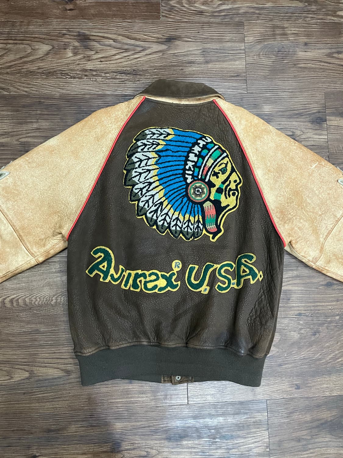 아비렉스 90s U.S.A. 인디언 헤드 가죽자켓 상품이미지1
